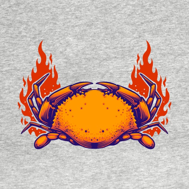Burning crab by phsycartwork